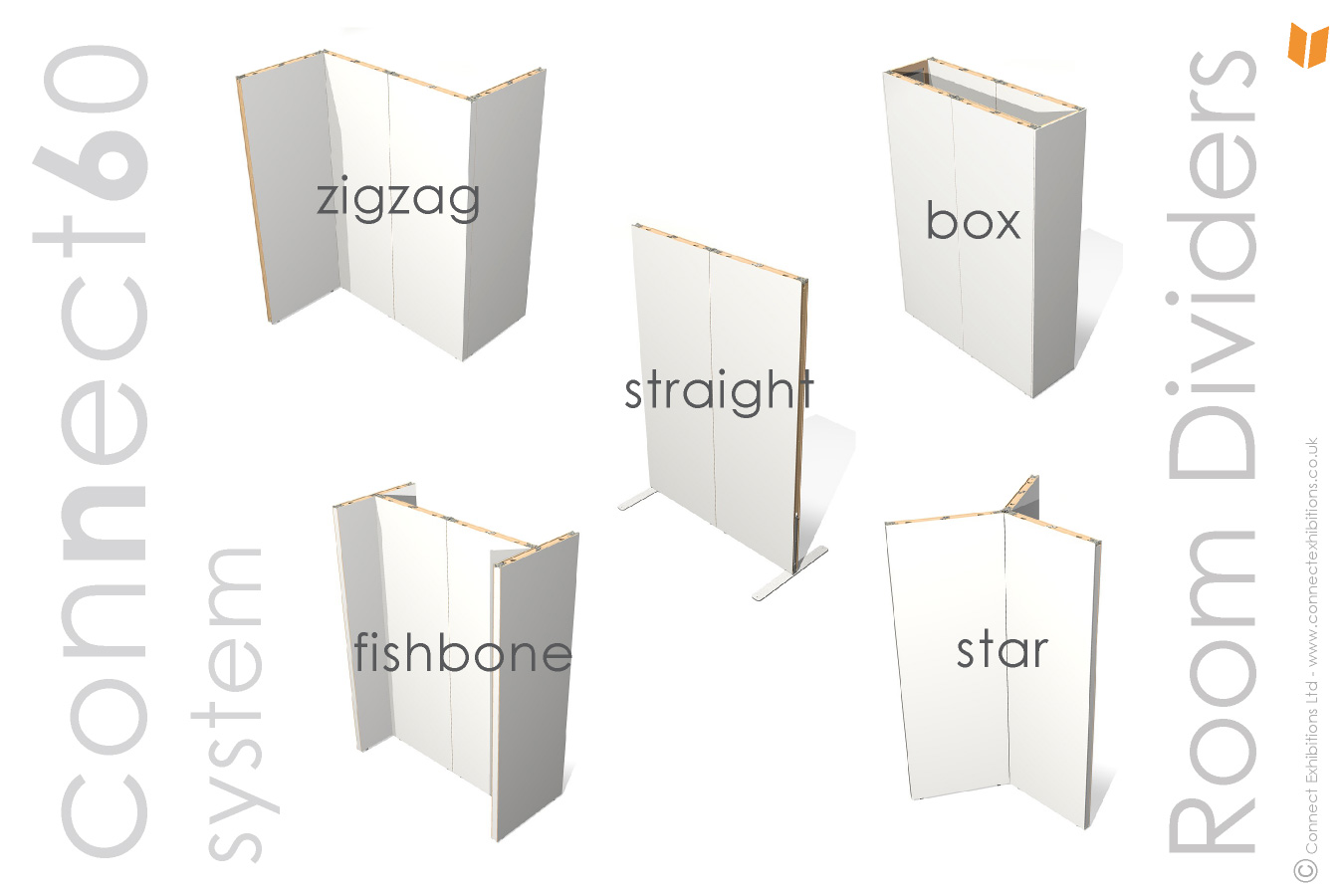 (KeyPhrase_5) - the different configurations that can be created by our (LC_KeyPhrase_PL_0) to create various wall layouts.