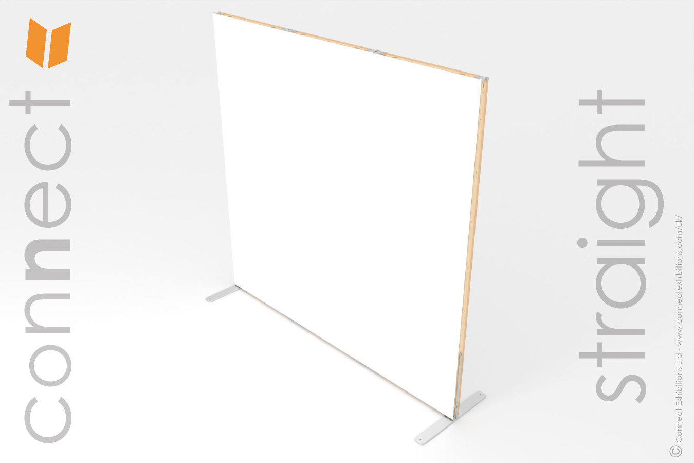3 panels and 2 legs, white-partition-walling configuration freestanding with legs