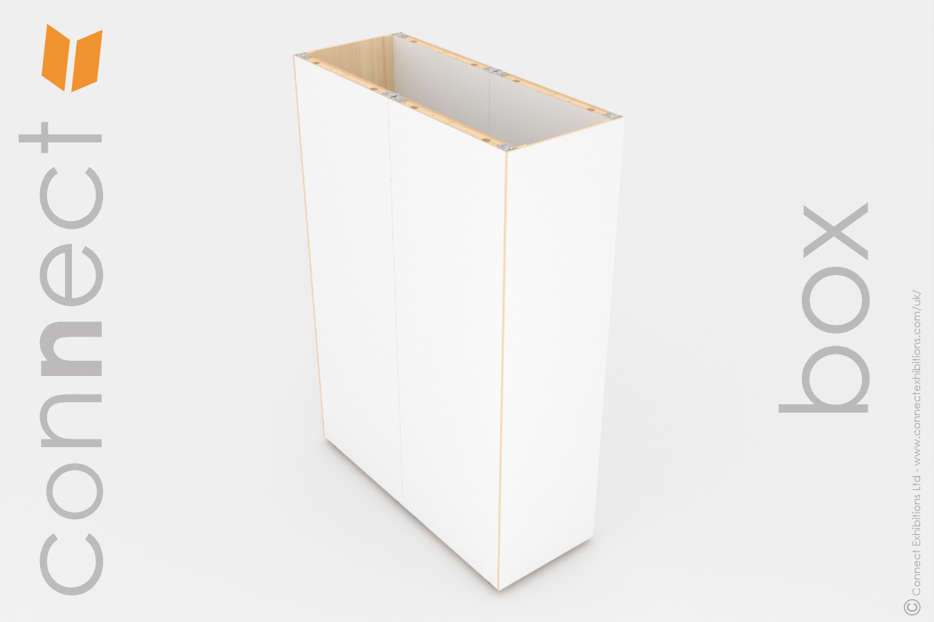 4 panels and 2 wide ends - white-partition-walls-boxes configuration freestanding